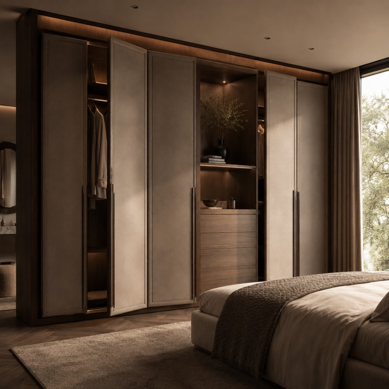 Luxe lederen kast