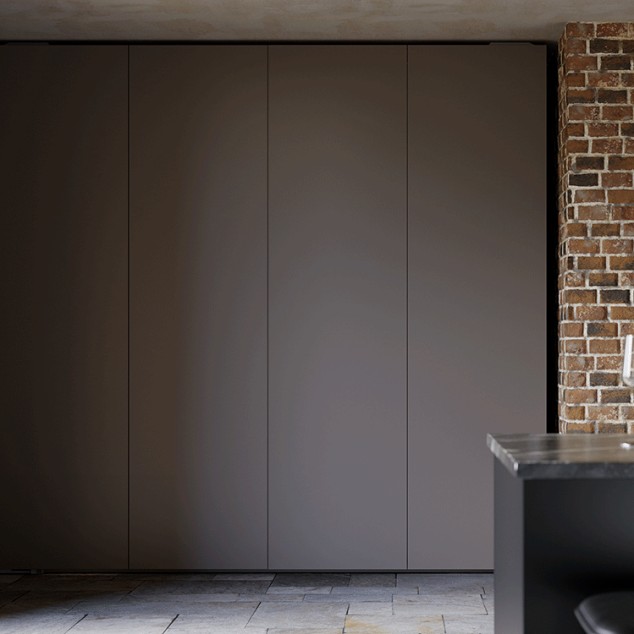 Luxe houtfineer geïntegreerde verborgen deur