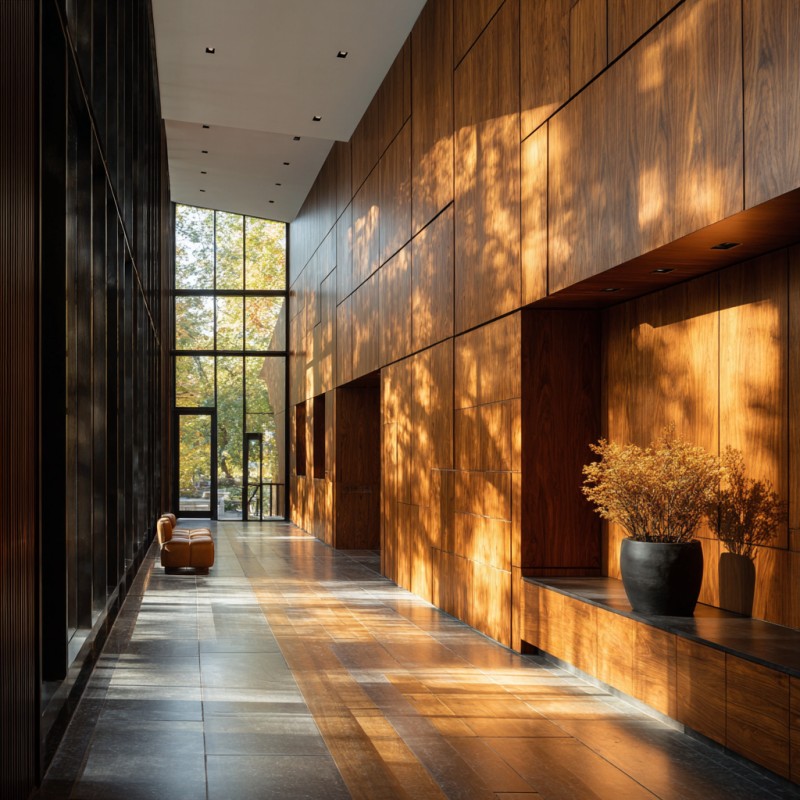 Luxe houtfineer lambriseringssysteem